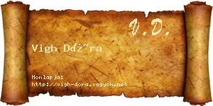 Vigh Dóra névjegykártya